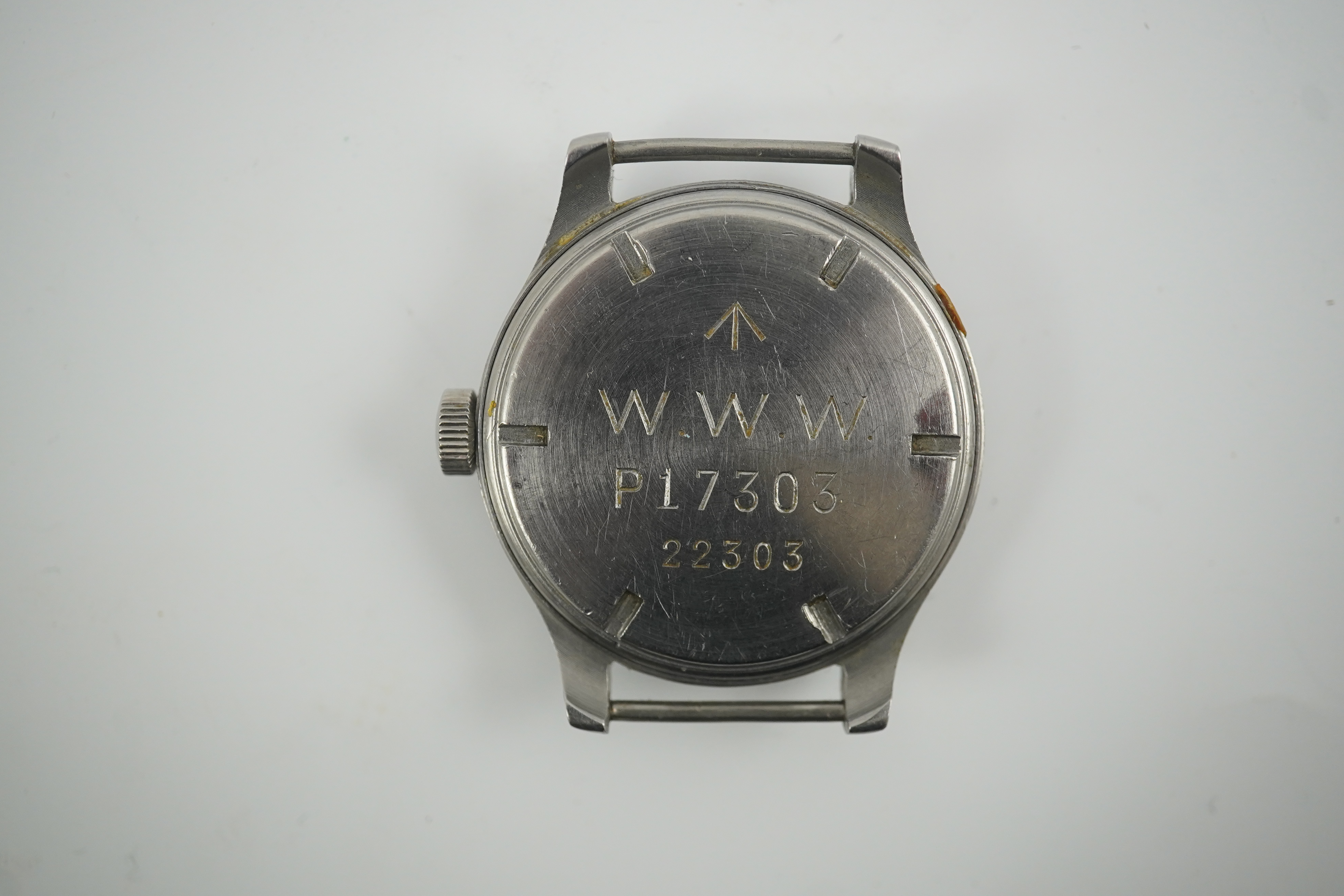 A gentleman's WWII military issue steel Cyma (Dirty Dozen) manual wind wrist watch